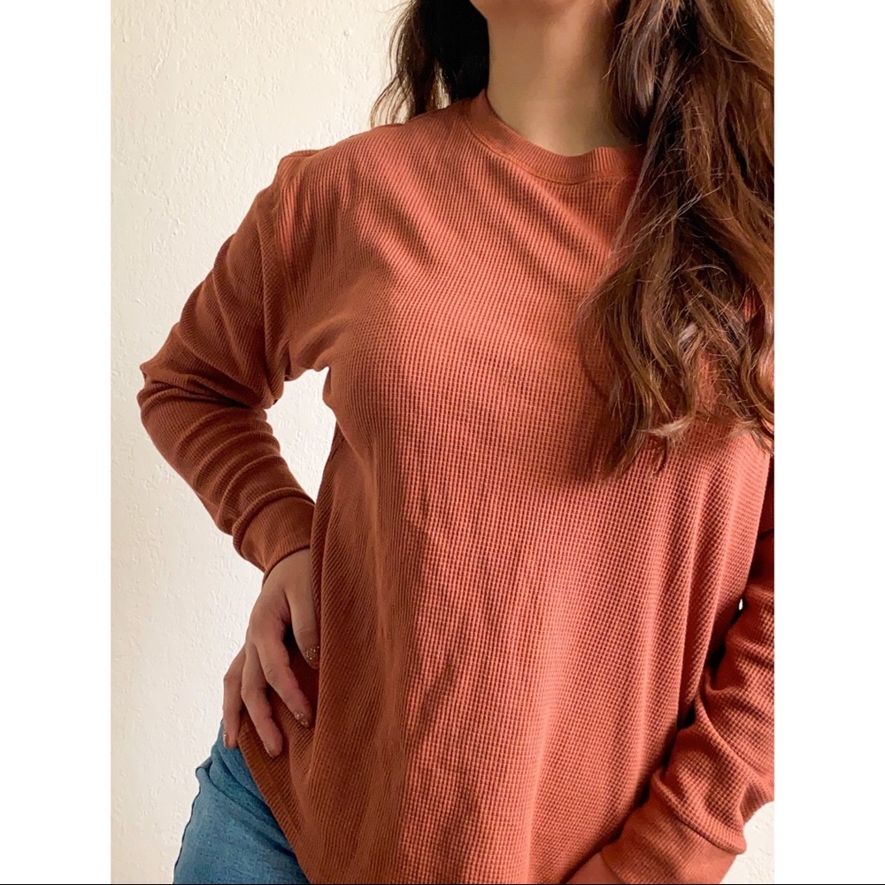 🍁Waffle Knit Long Sleeve Shirt 🍁